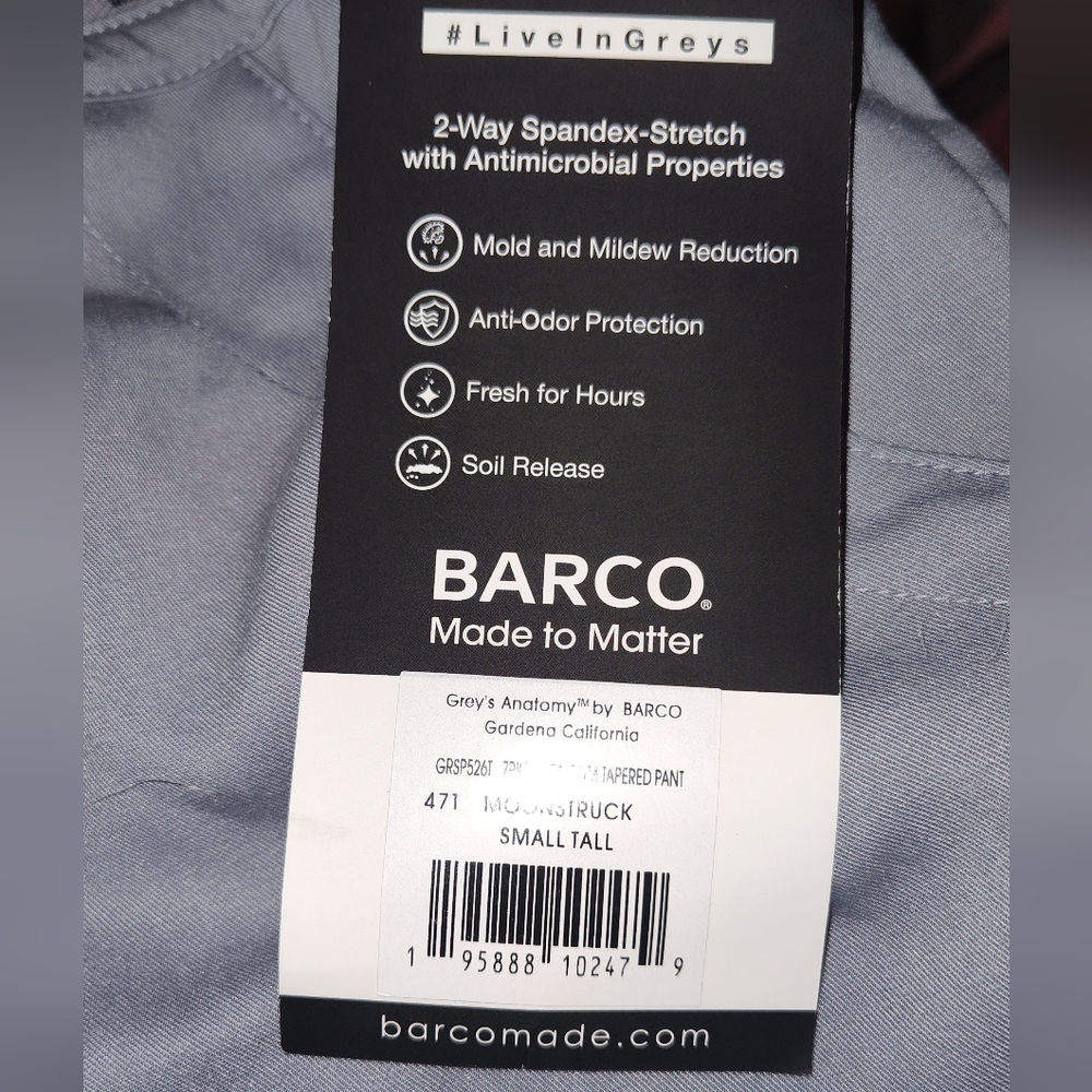 NWT Greys Anatomy S/T Scrub Pants - Picture 5 of 5